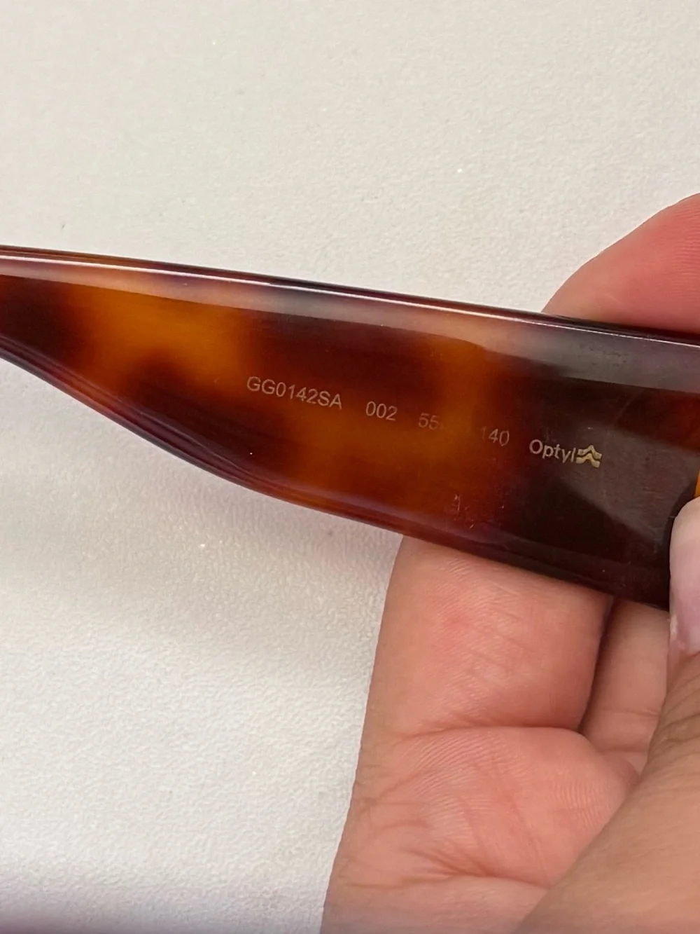 Gucci Tortoiseshell Acetate Sunglasses with Green Lenses